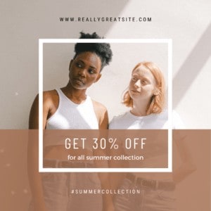 Brown Minimalist Fashion Collection Sale Instagram Post