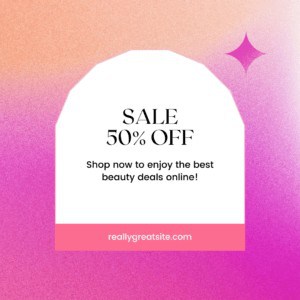 Pink Gradient Beauty Sale Instagram Post